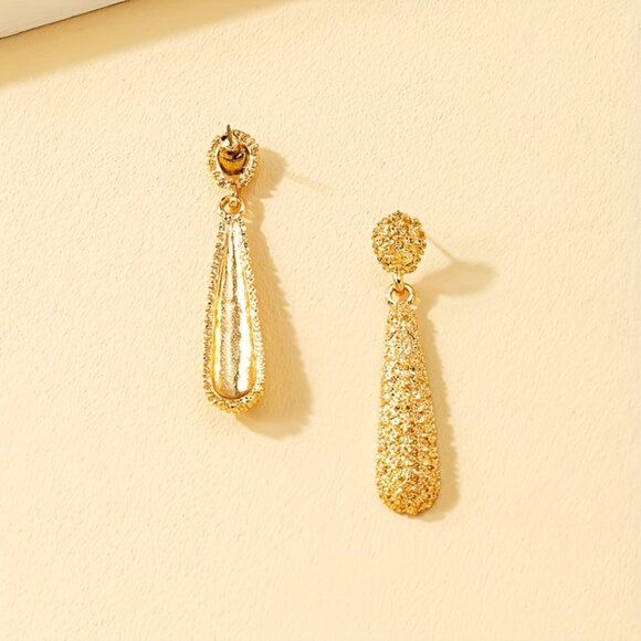Golden Tassel Drop Earrings - Picture 2 of 5